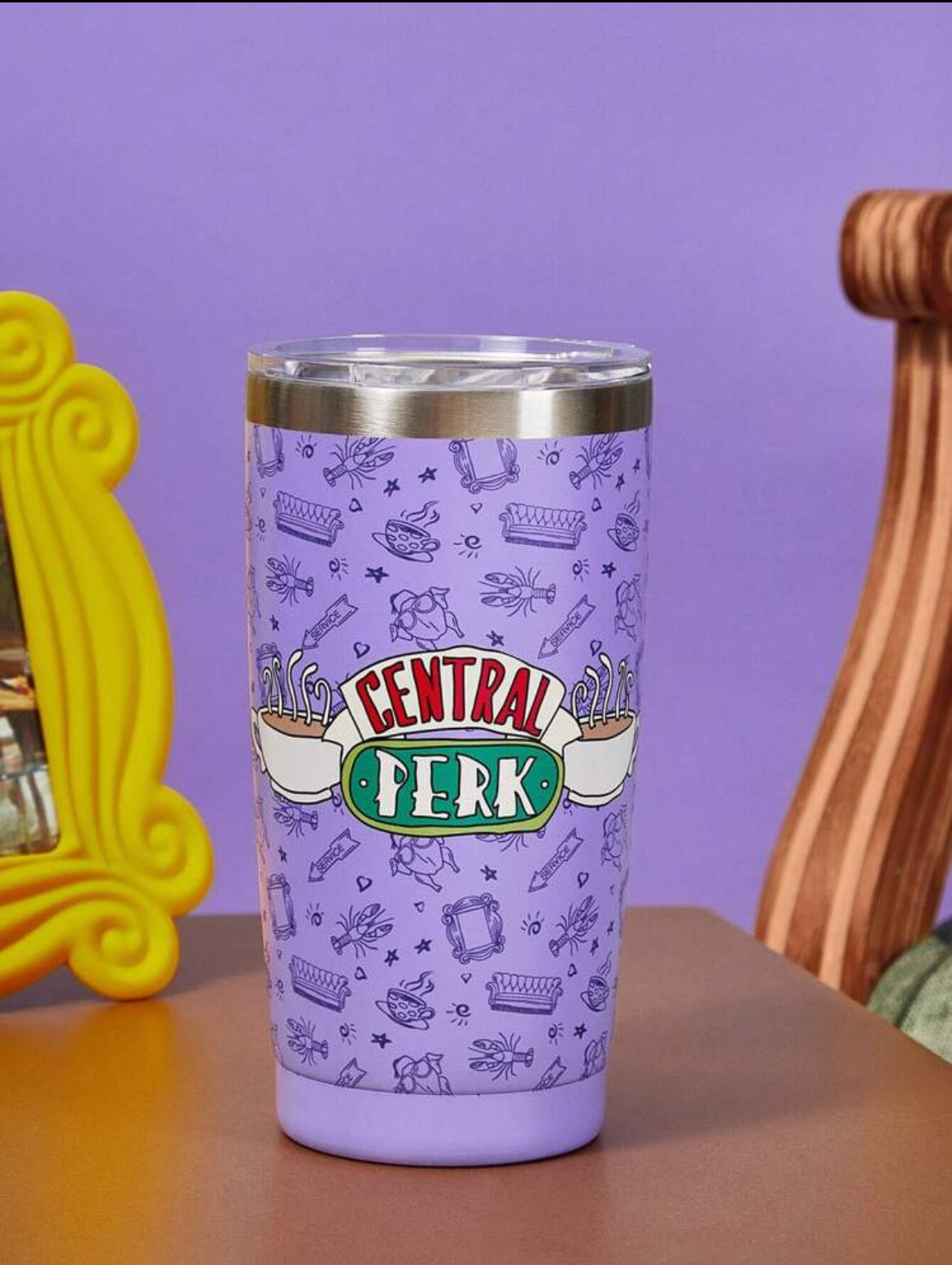 FRIENDS Central Perk Coffee Letter Print Thermal Car Cup/Tumbler, Regular use,Gift