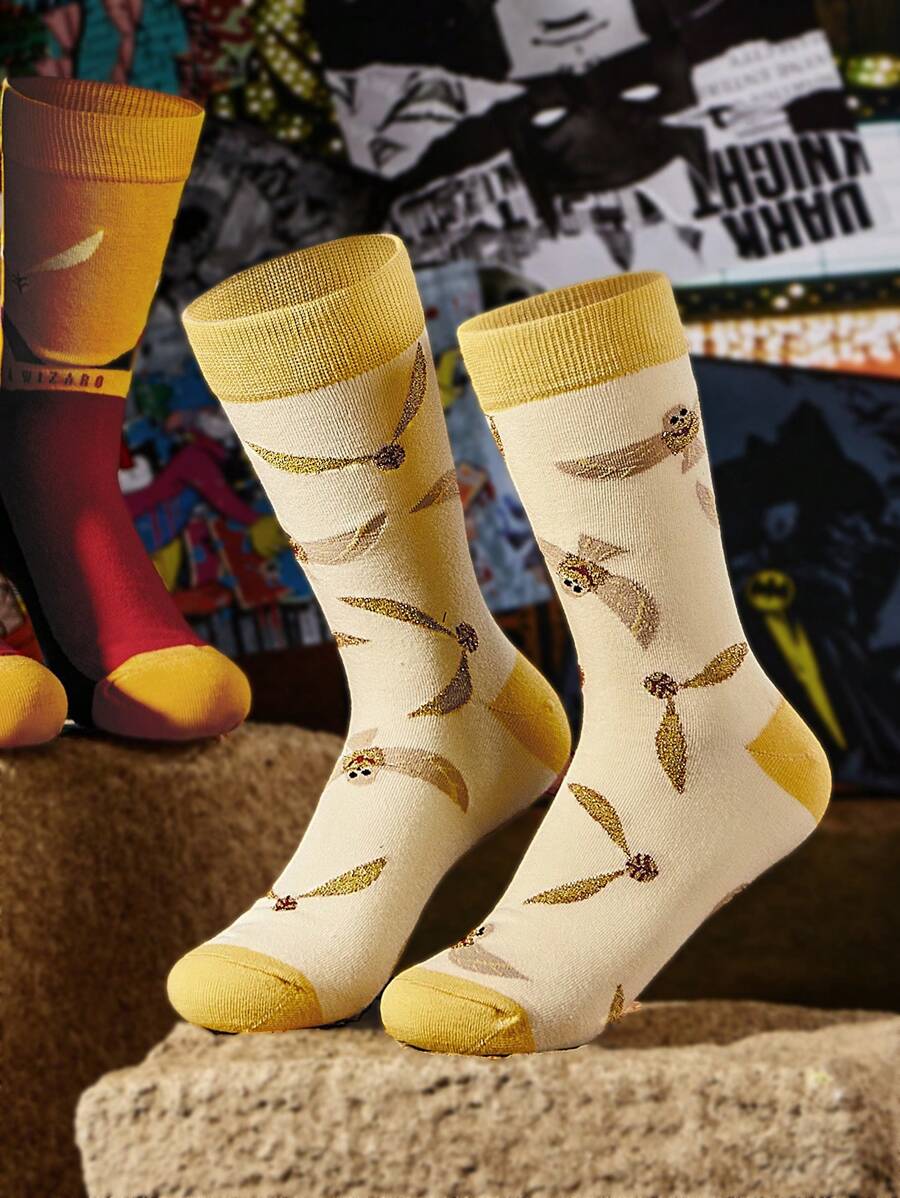 Warner Bros 100 Years X Harry Potter Letter & Figure Graphic Socks