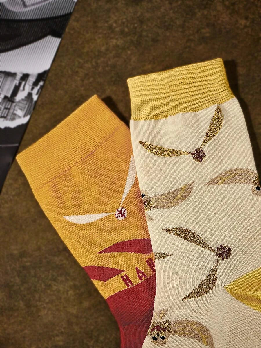Warner Bros 100 Years X Harry Potter Letter & Figure Graphic Socks