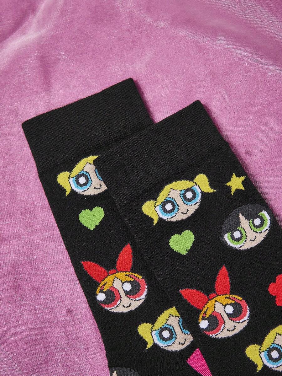 THE POWERPUFF GIRLS Cartoon Graphic Casual Socks For Daily Life