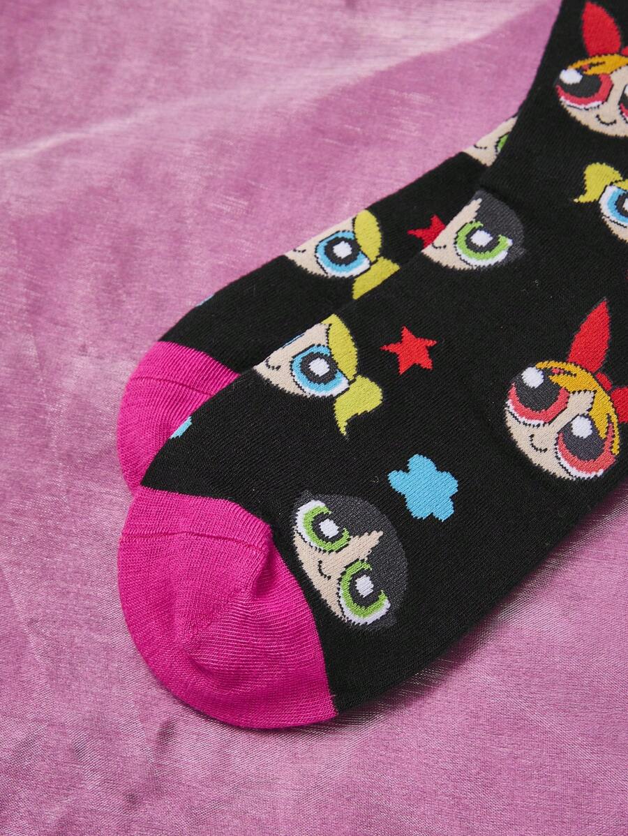 THE POWERPUFF GIRLS Cartoon Graphic Casual Socks For Daily Life