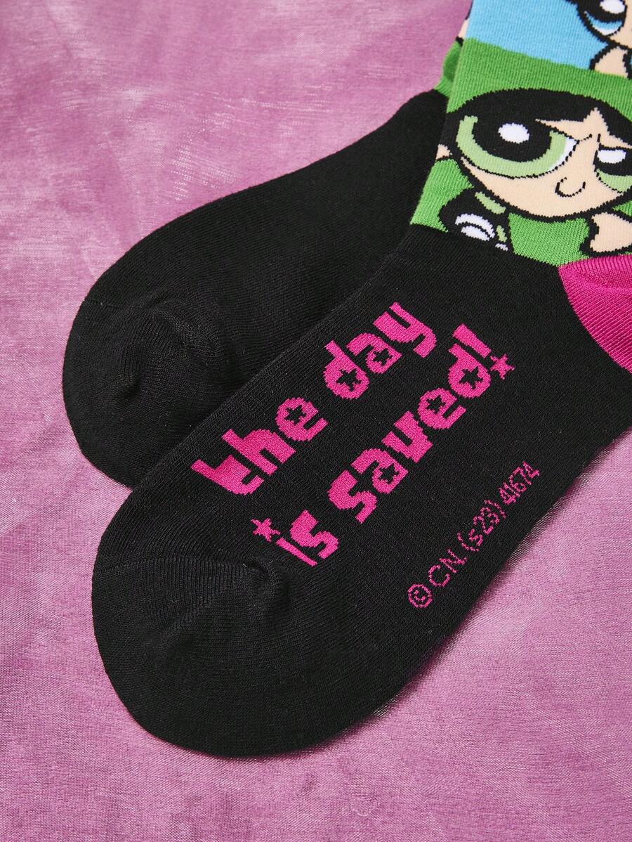 THE POWERPUFF GIRLS Cartoon Graphic Casual Socks For Daily Life