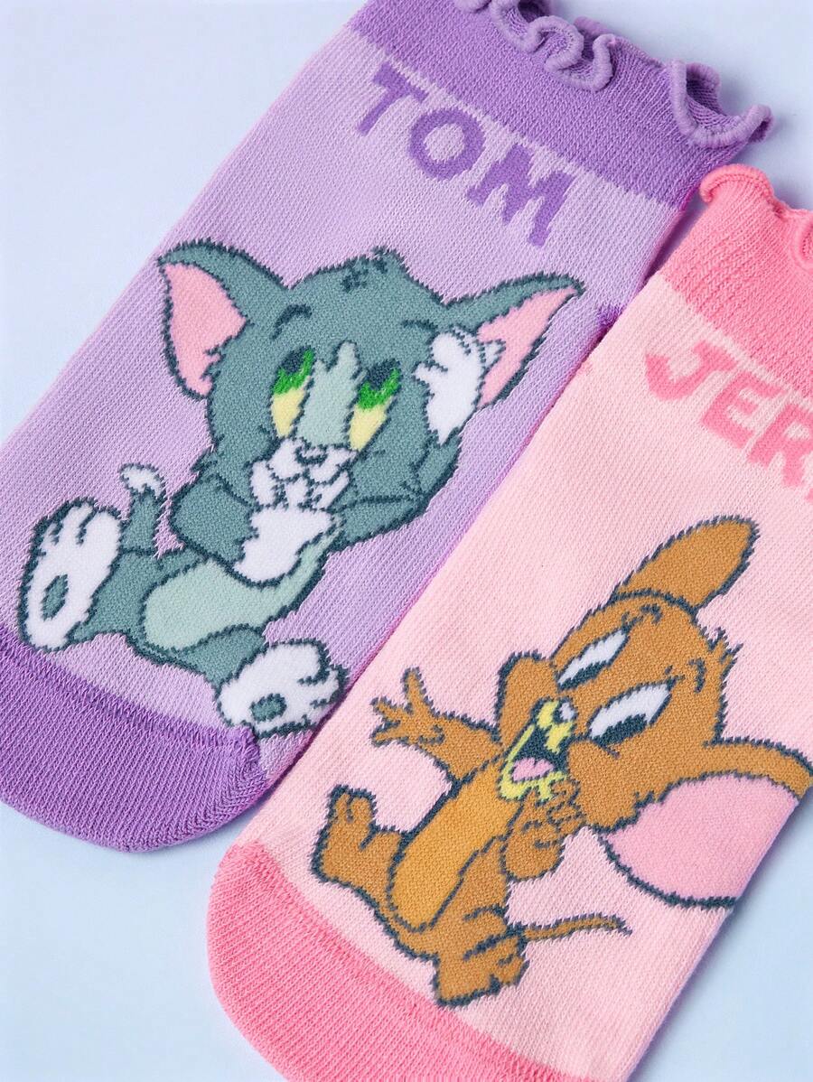 Tom &Jerry 2 pair Kids Cotton Socks Set. Best for Gift