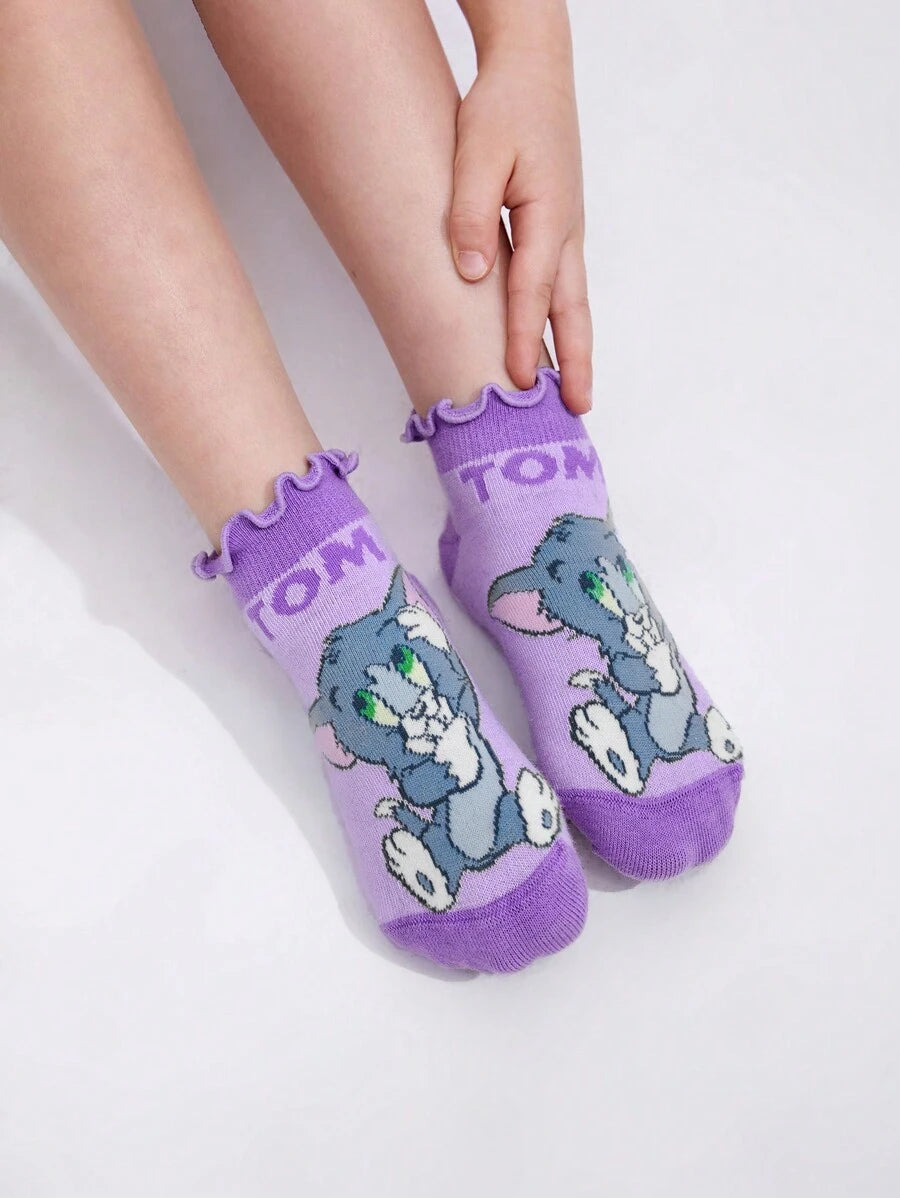 Tom &Jerry 2 pair Kids Cotton Socks Set. Best for Gift
