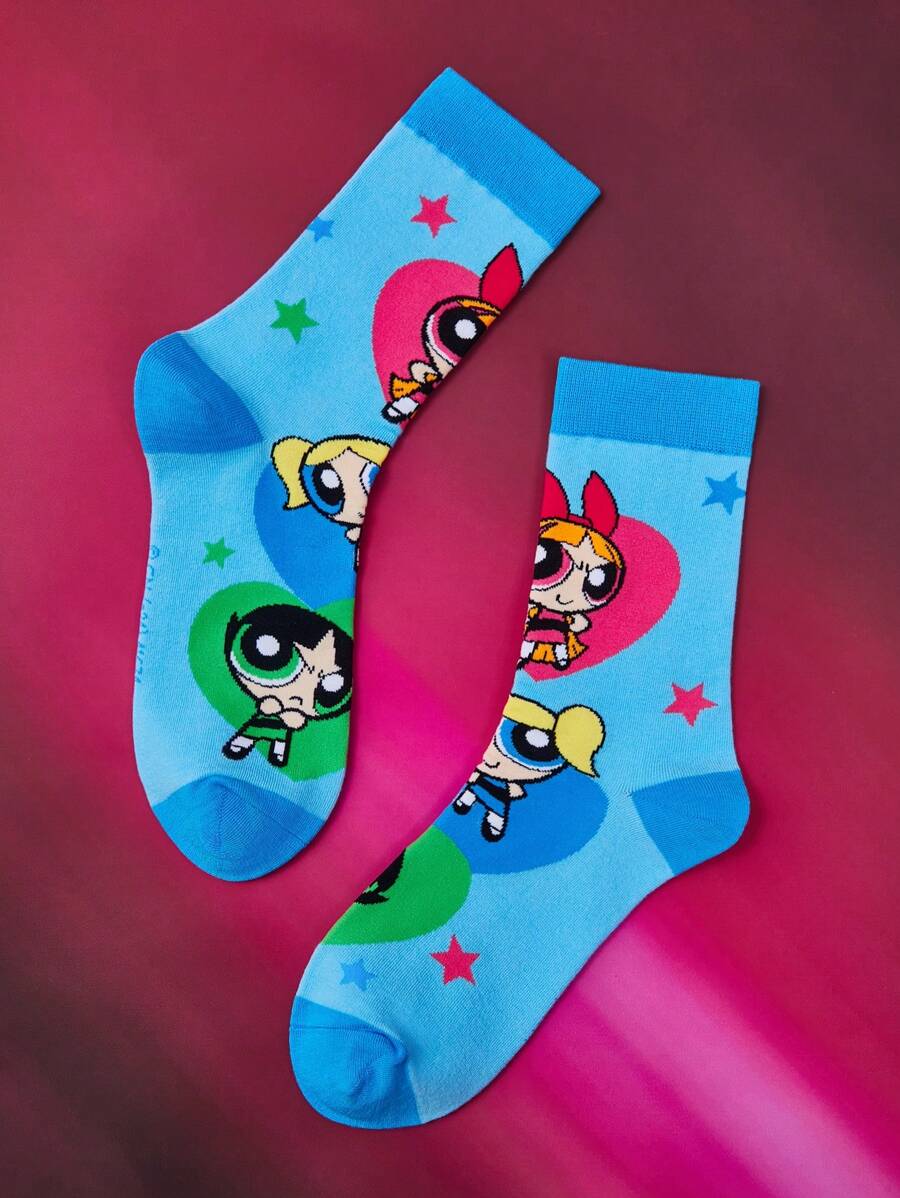 THE POWERPUFF GIRLS Unisex Soft Mid-Calf Socks