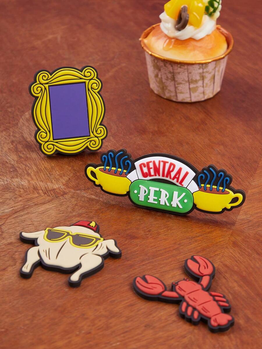 FRIENDS 4pcs Set Central Perk Cartoon Refrigerator Magnets,Gifts