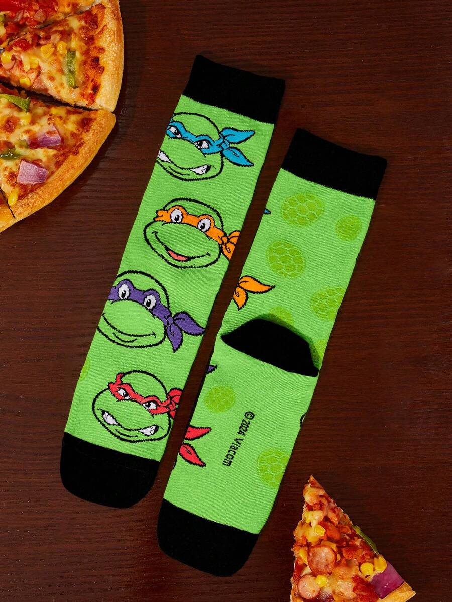 TEENAGE MUTANT NINJA TURTLES Men Mid-Calf Socks, 2 Pairs