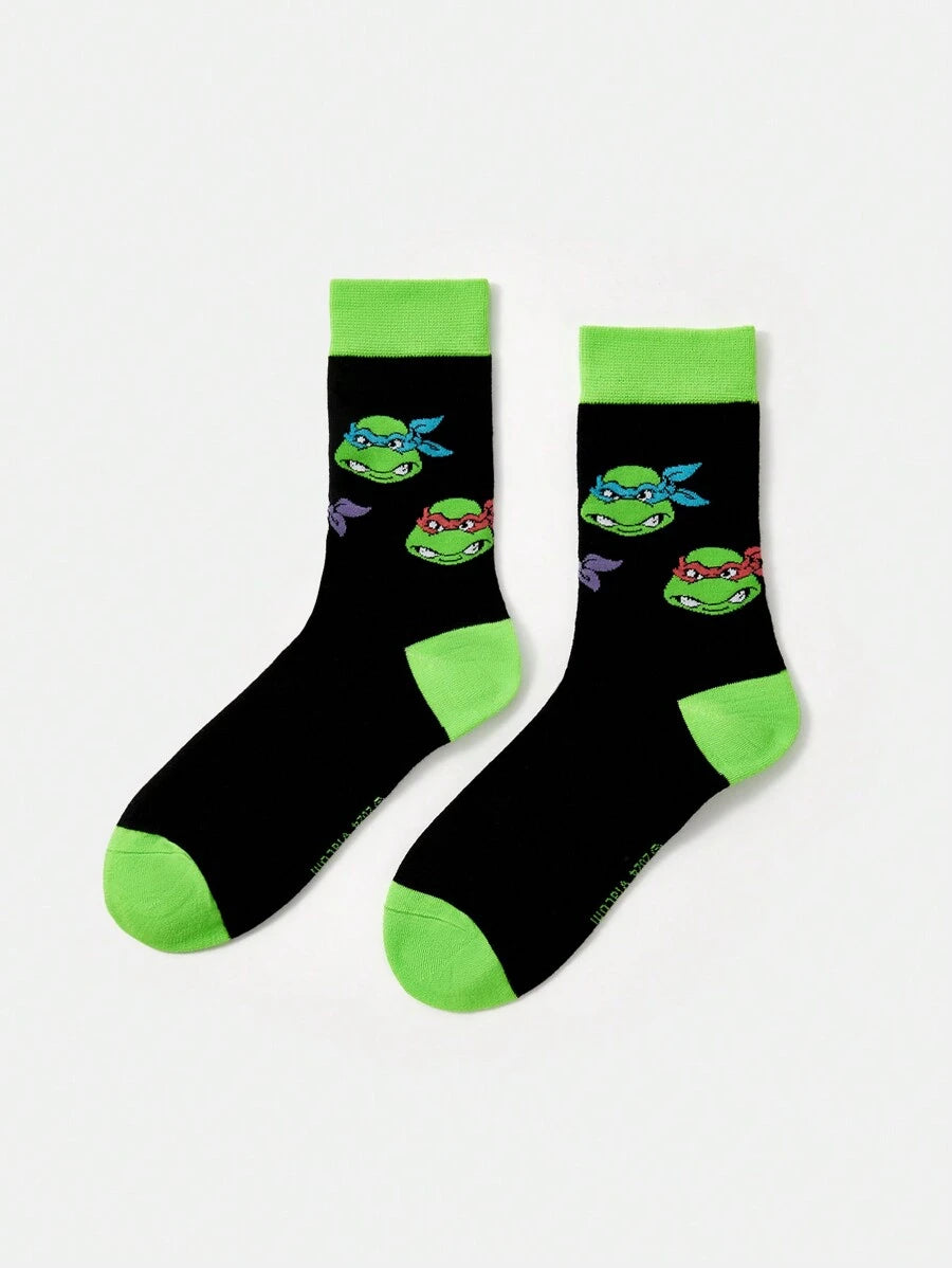 TEENAGE MUTANT NINJA TURTLES Men Mid-Calf Socks, 2 Pairs