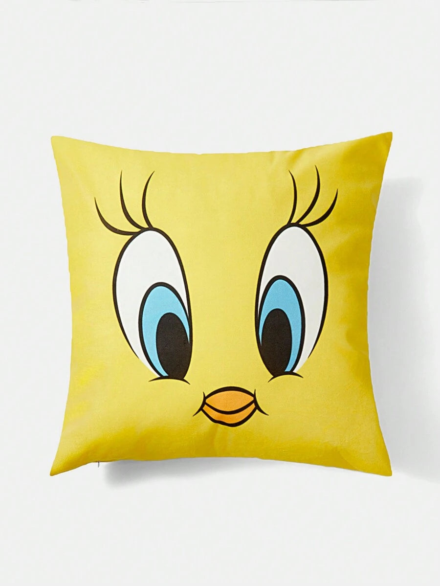 LOONEY TUNES Cartoon Printed Yellow Pillowcase for regular use