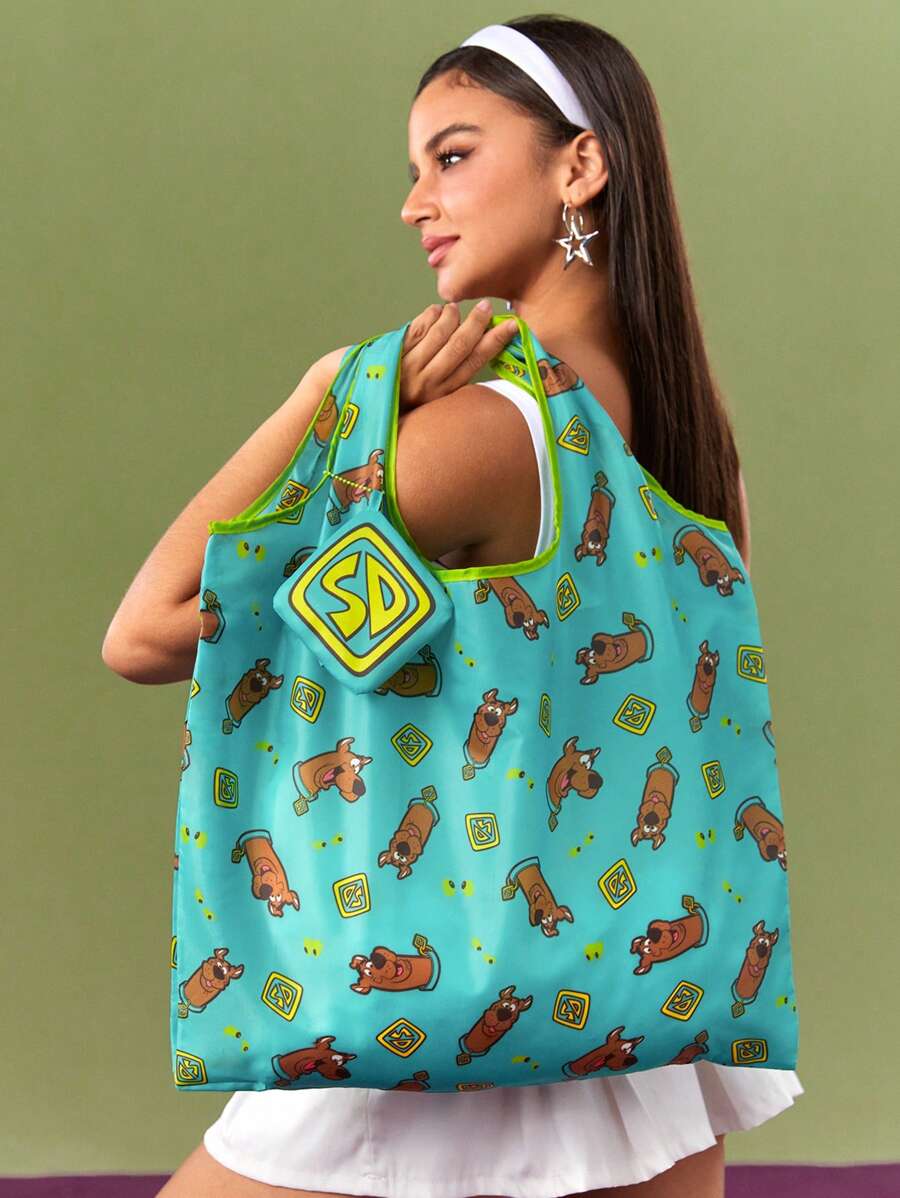 SCOOBY-DOO Cartoon Pattern Foldable Portable Decoration Shopping Bag, Gift