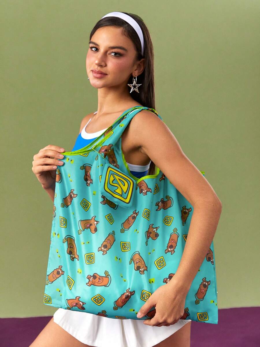 SCOOBY-DOO Cartoon Pattern Foldable Portable Decoration Shopping Bag, Gift