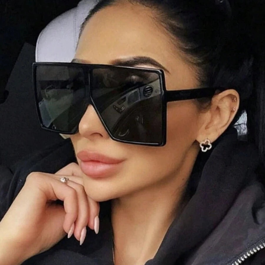 Oversized Rectangular Frame Fashion Eyewear