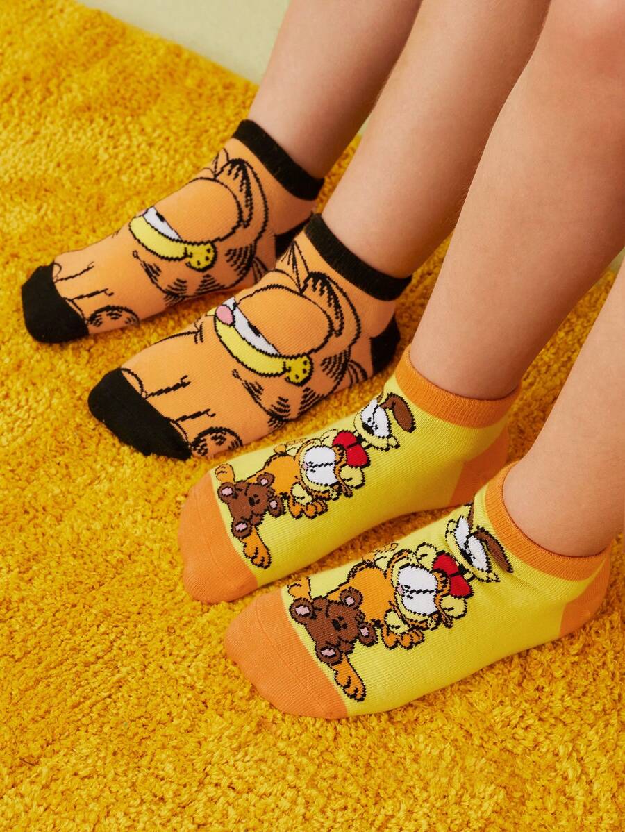 Garfield Kids 2 pair cotton socks set. Best for gift