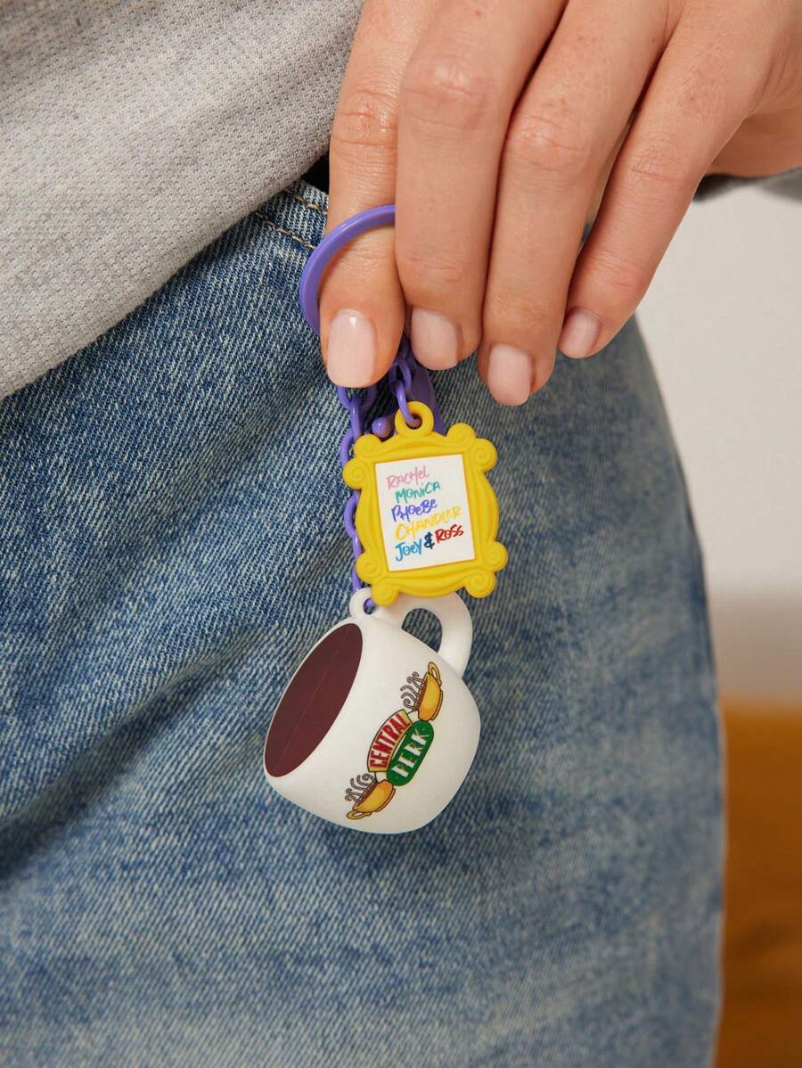 FRIENDS 3D Coffee Cup Photo Frame Keychain For Decoration, Gift