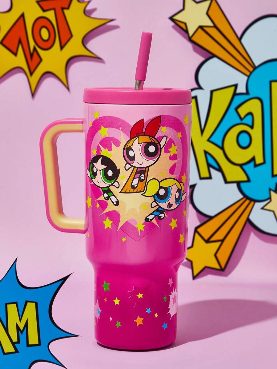 THE POWERPUFF GIRLS Gradient Car Water Bottle. Gift/Regular Use