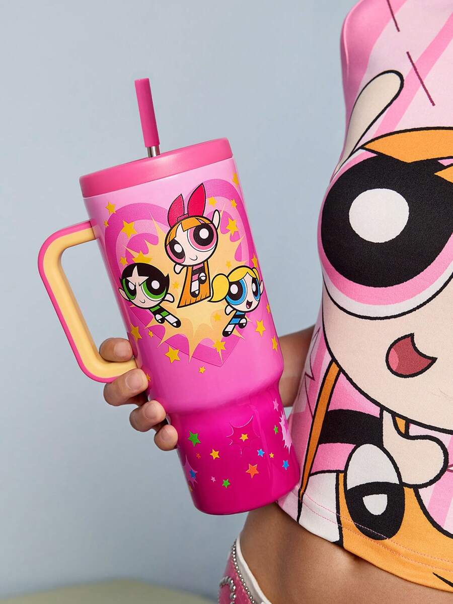 THE POWERPUFF GIRLS Gradient Car Water Bottle. Gift/Regular Use