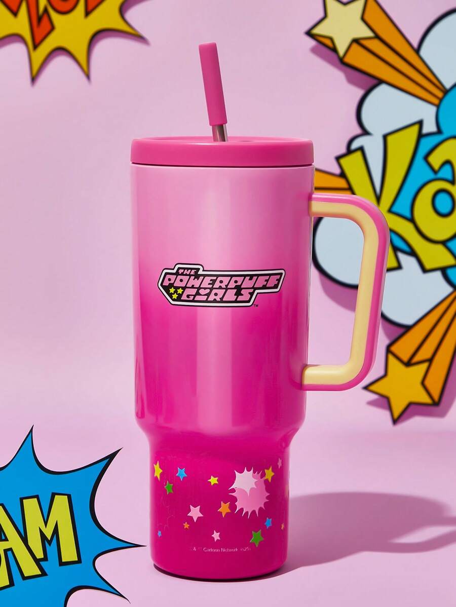 THE POWERPUFF GIRLS Gradient Car Water Bottle. Gift/Regular Use