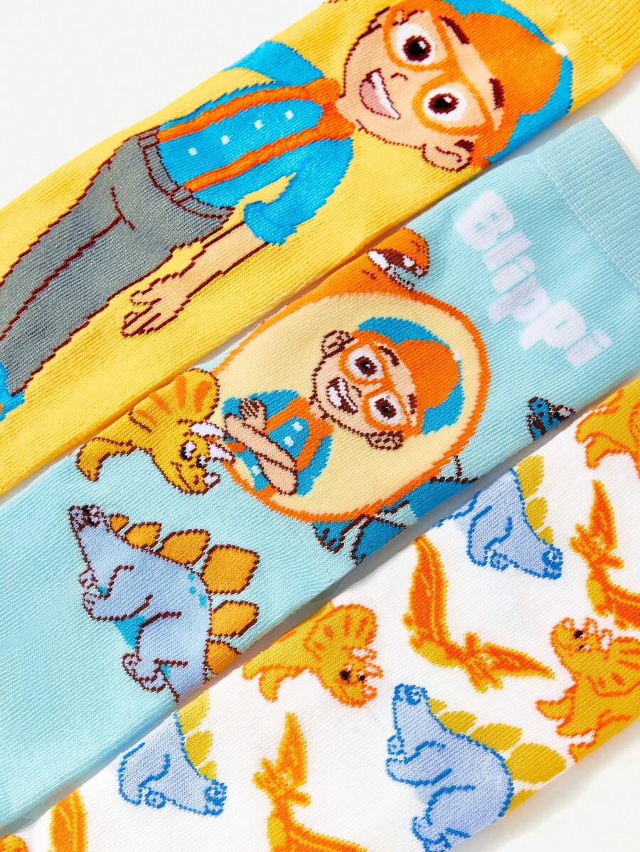 Blippi Kids Large 3 pair Socks Set. Best for Gift