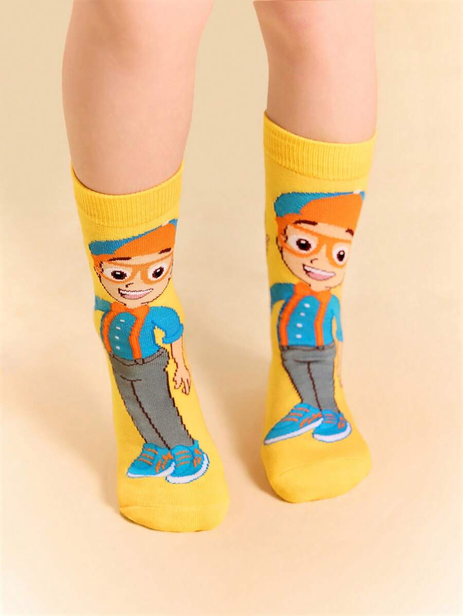 Blippi Kids Large 3 pair Socks Set. Best for Gift