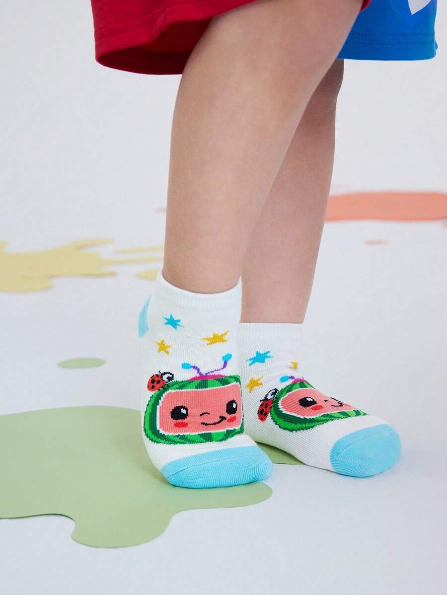 Coco Melon Kids 5 pairs Cotton Socks collection.Best for Gift