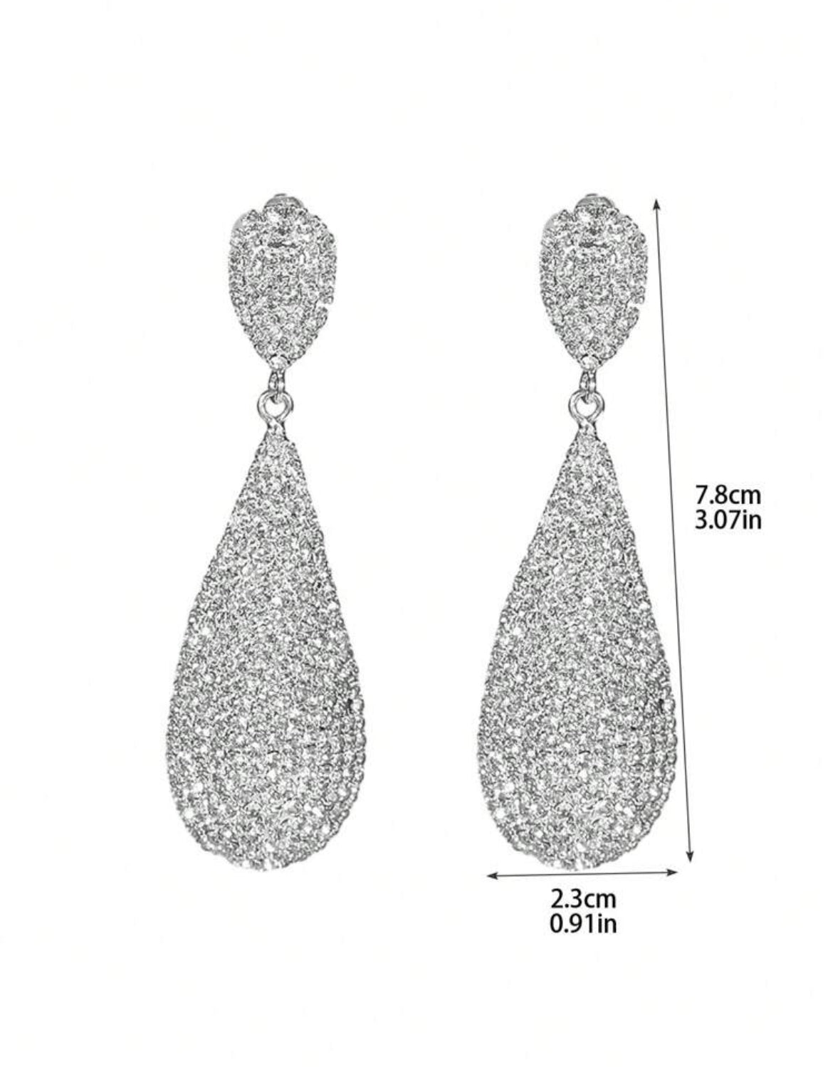 Fashion Glamorous Crystal Earrings Stud Wedding Jewellery