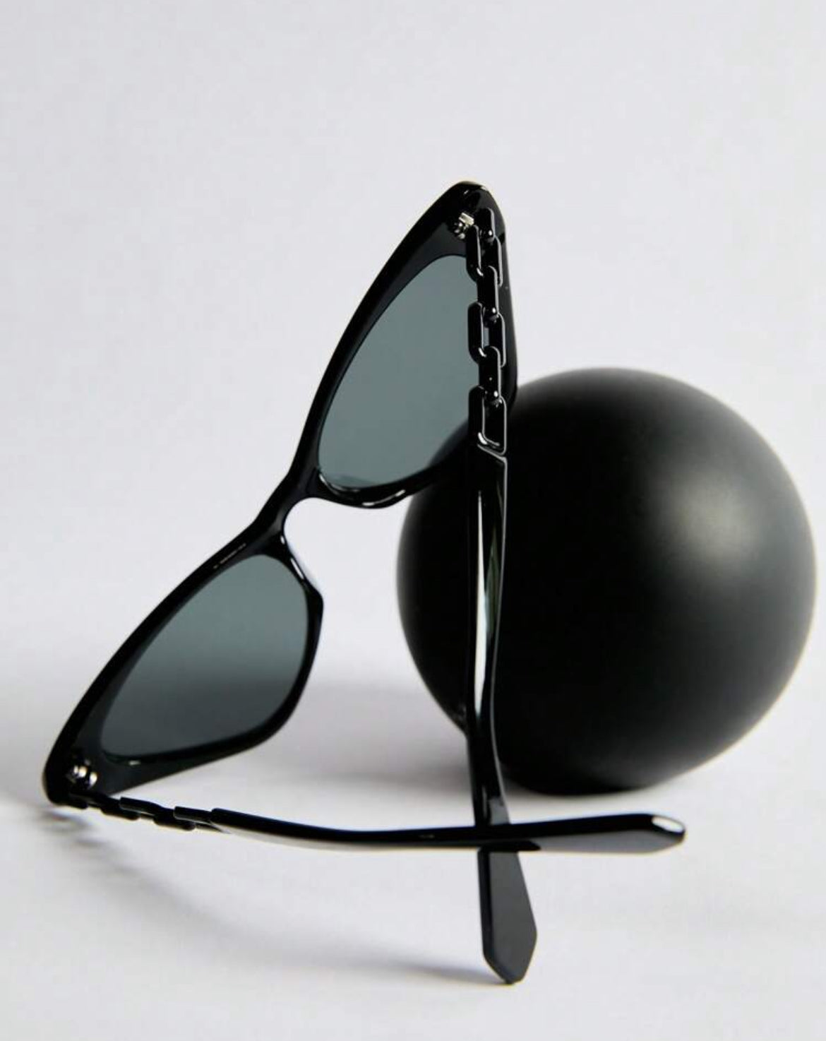 Cat's Eye Triangle Fashion Glasses Metal Chain Fashion Glasses Women's