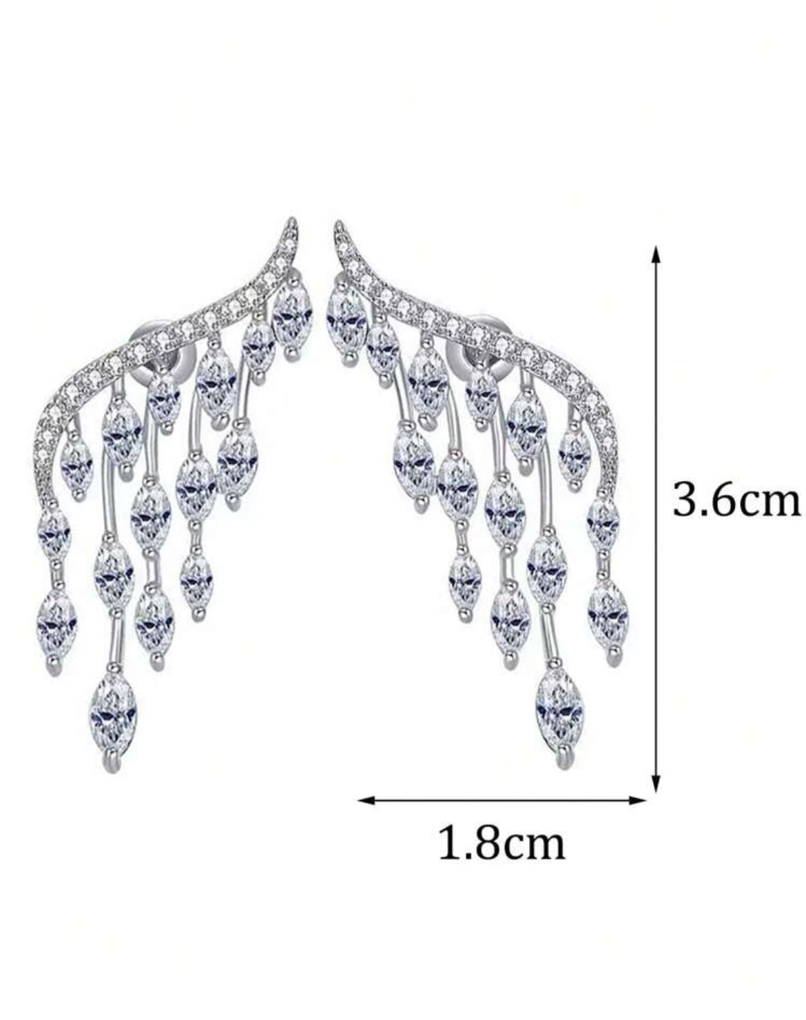 Marquise Shape Cubic Zirconia Dangle Earrings For Women