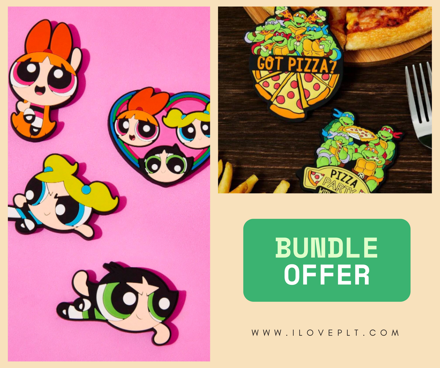 Fridge Magnets Bundle (Powrpuff Girls & TEENAGE MUTANT NINJA TURTLES)