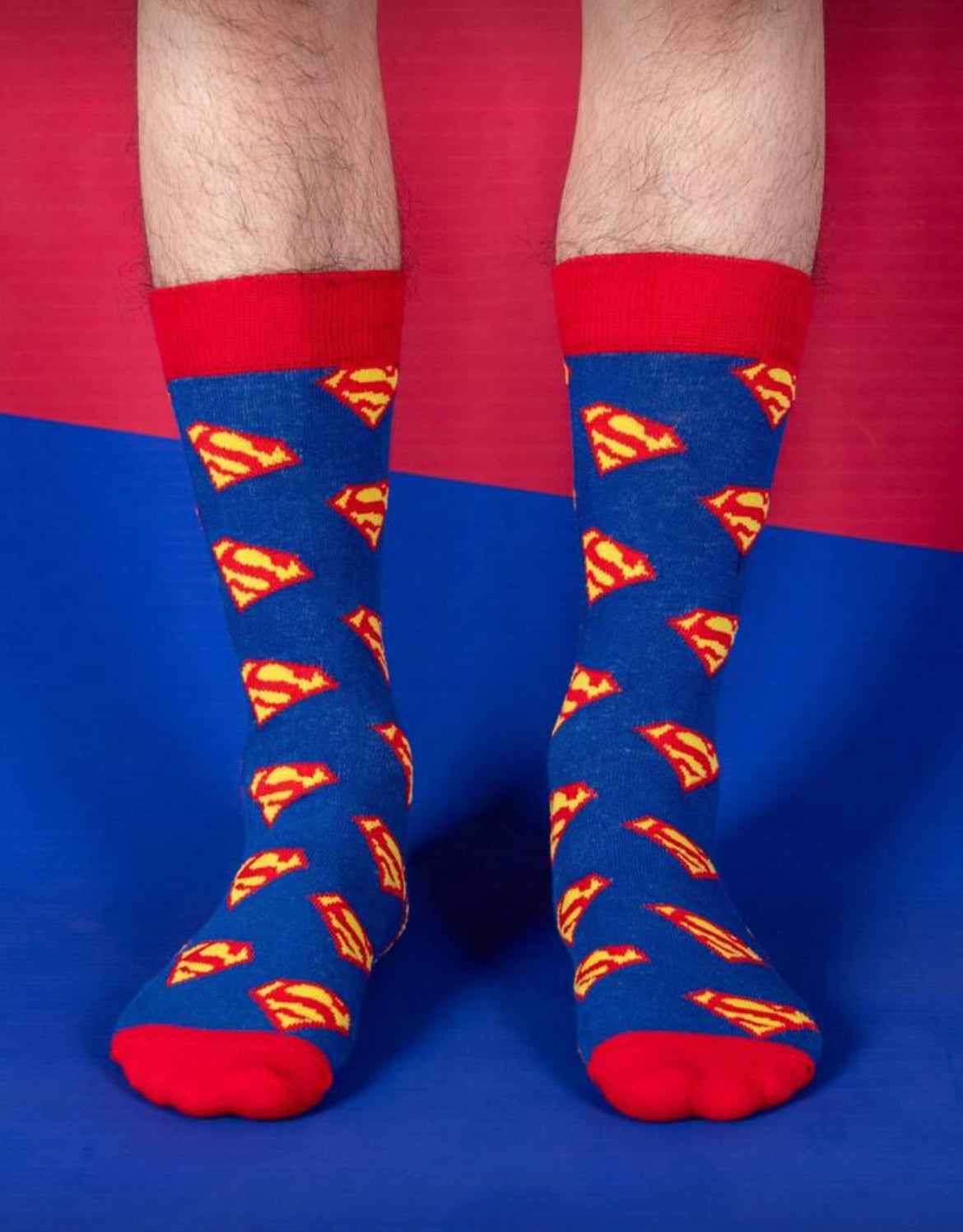 Warner Bros 1Pair Of Superman Printed Hero Super Cartoon Animation Socks