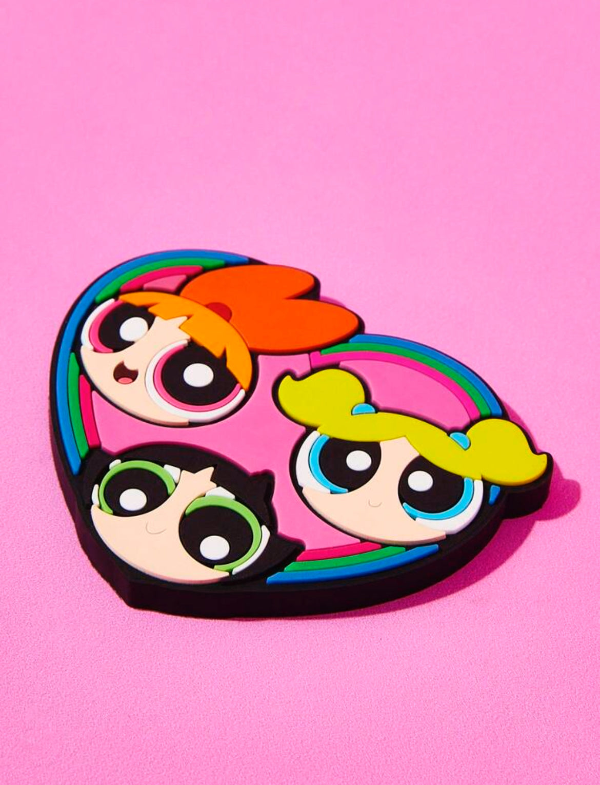 THE POWERPUFF GIRLS Cartoon Heart Pattern Fridge Magnets, Gift