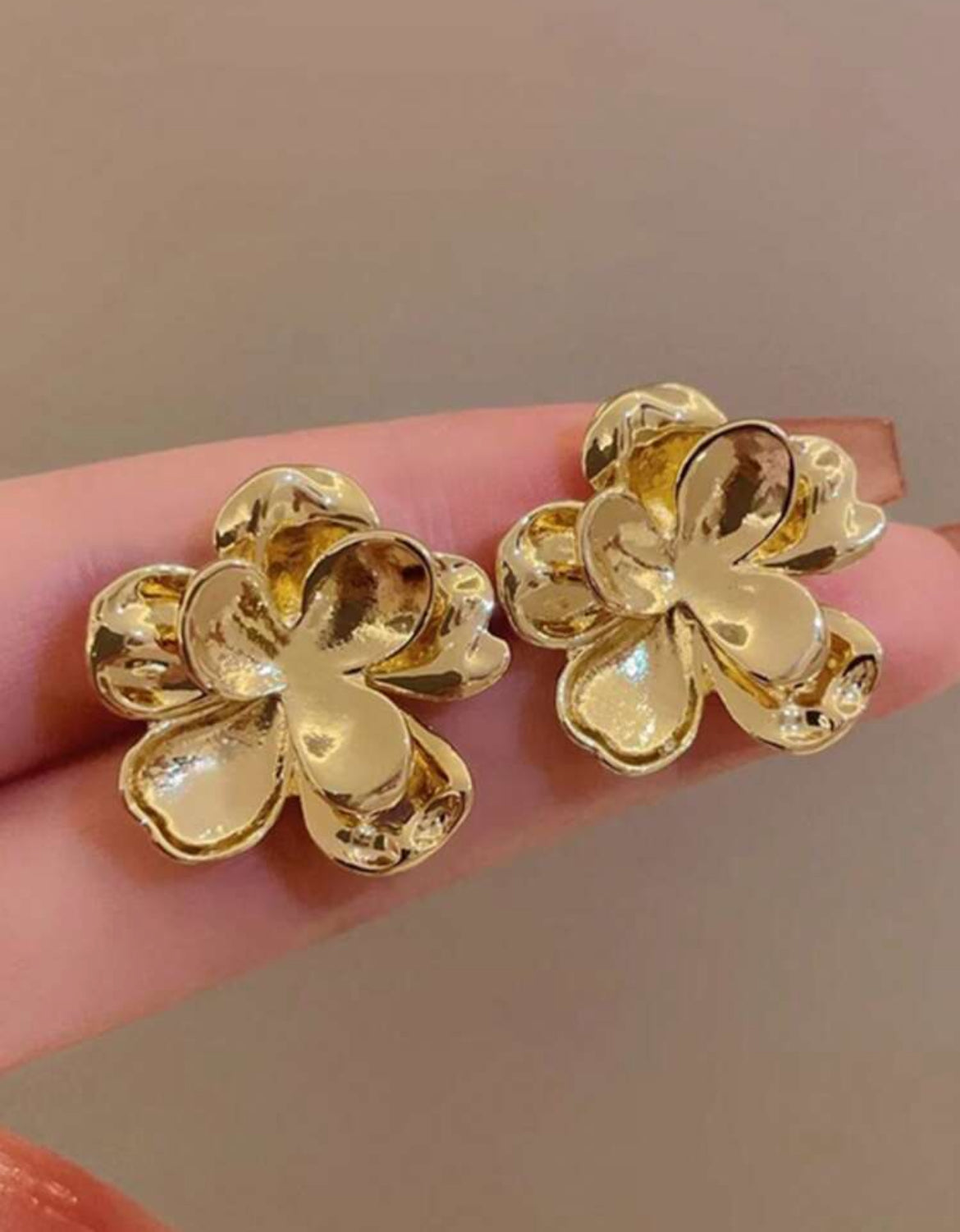 Metal Flower Earrings
