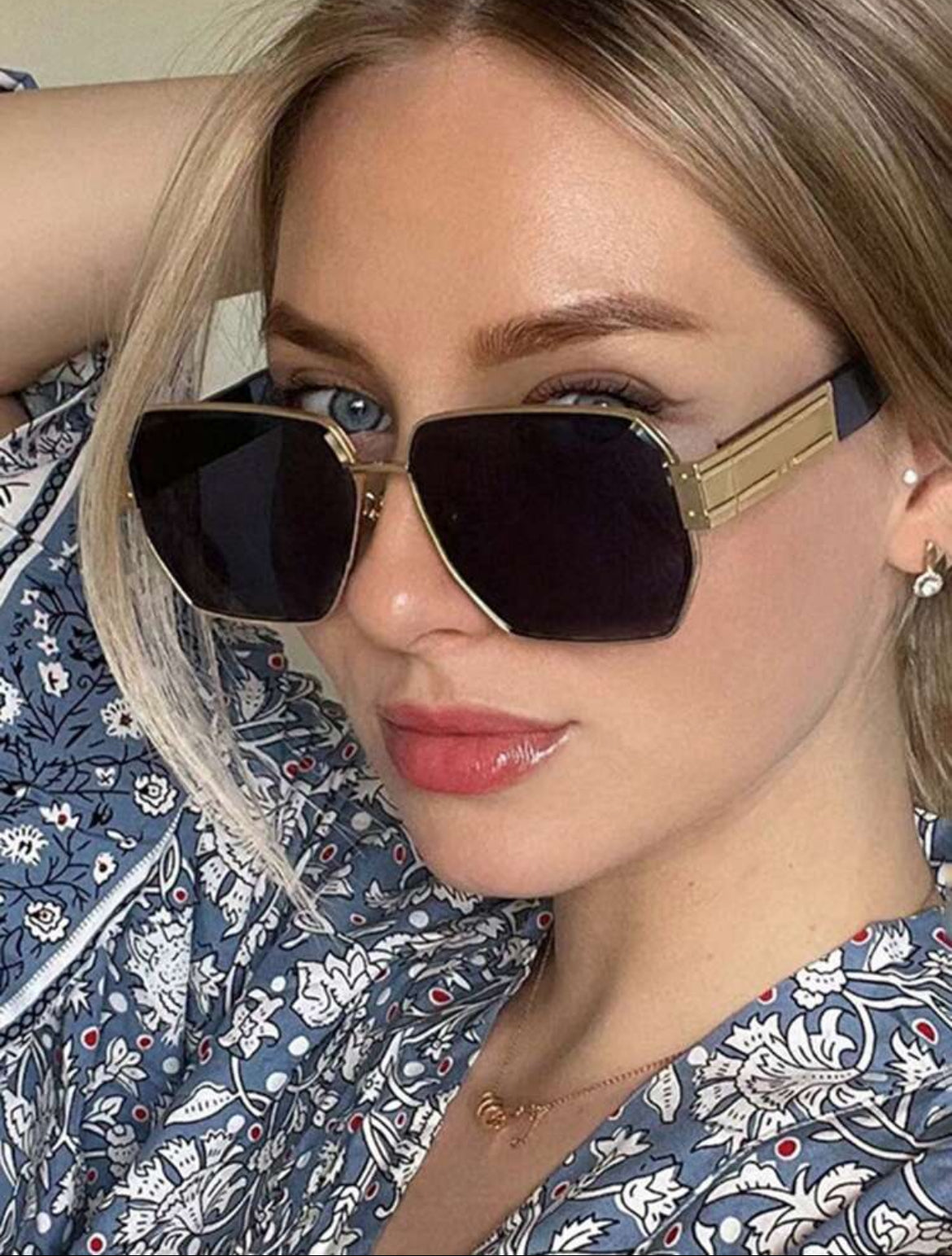 Oversized European & American Style Pilot Fashion Glasses
