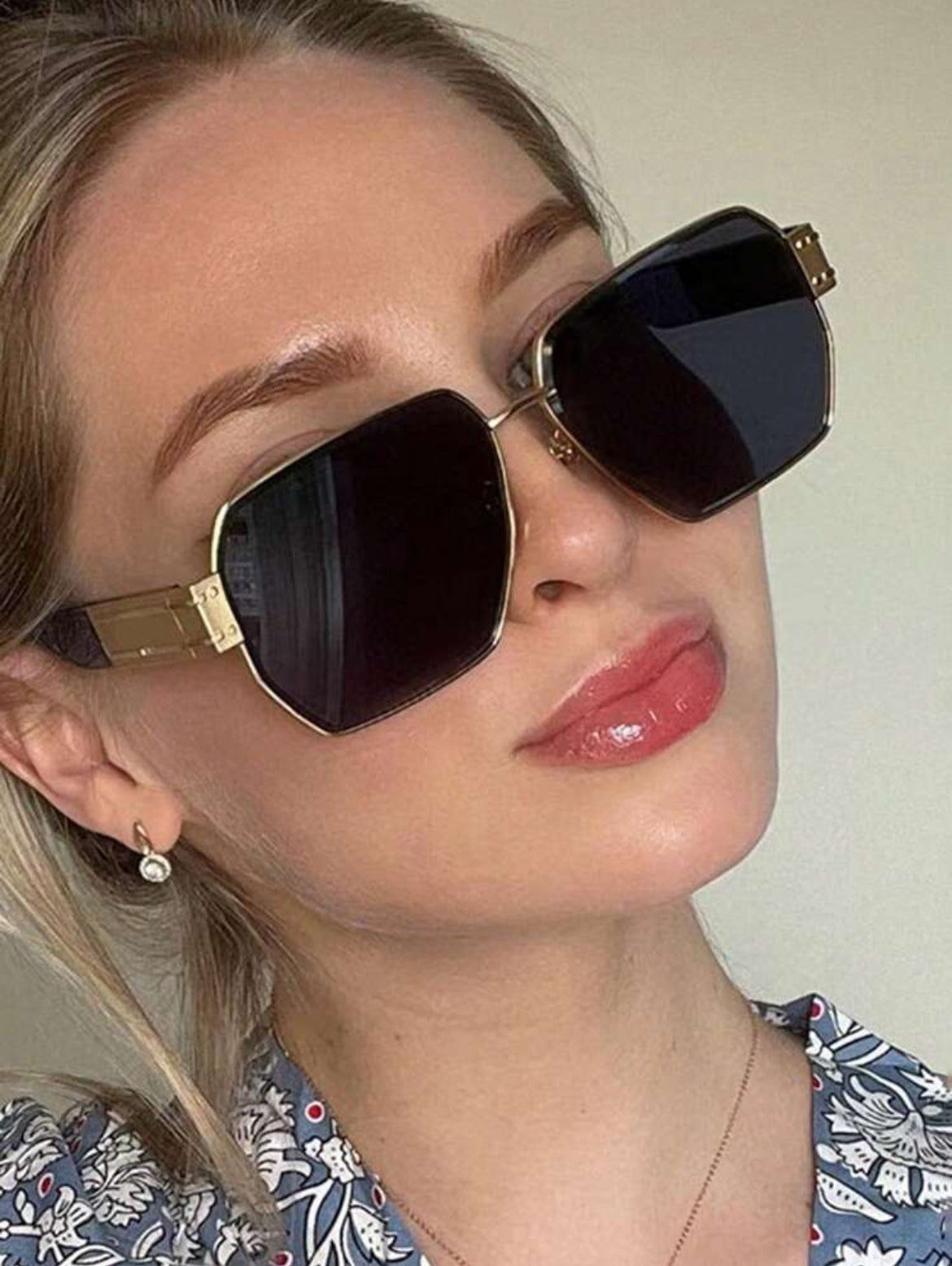 Oversized European & American Style Pilot Fashion Glasses