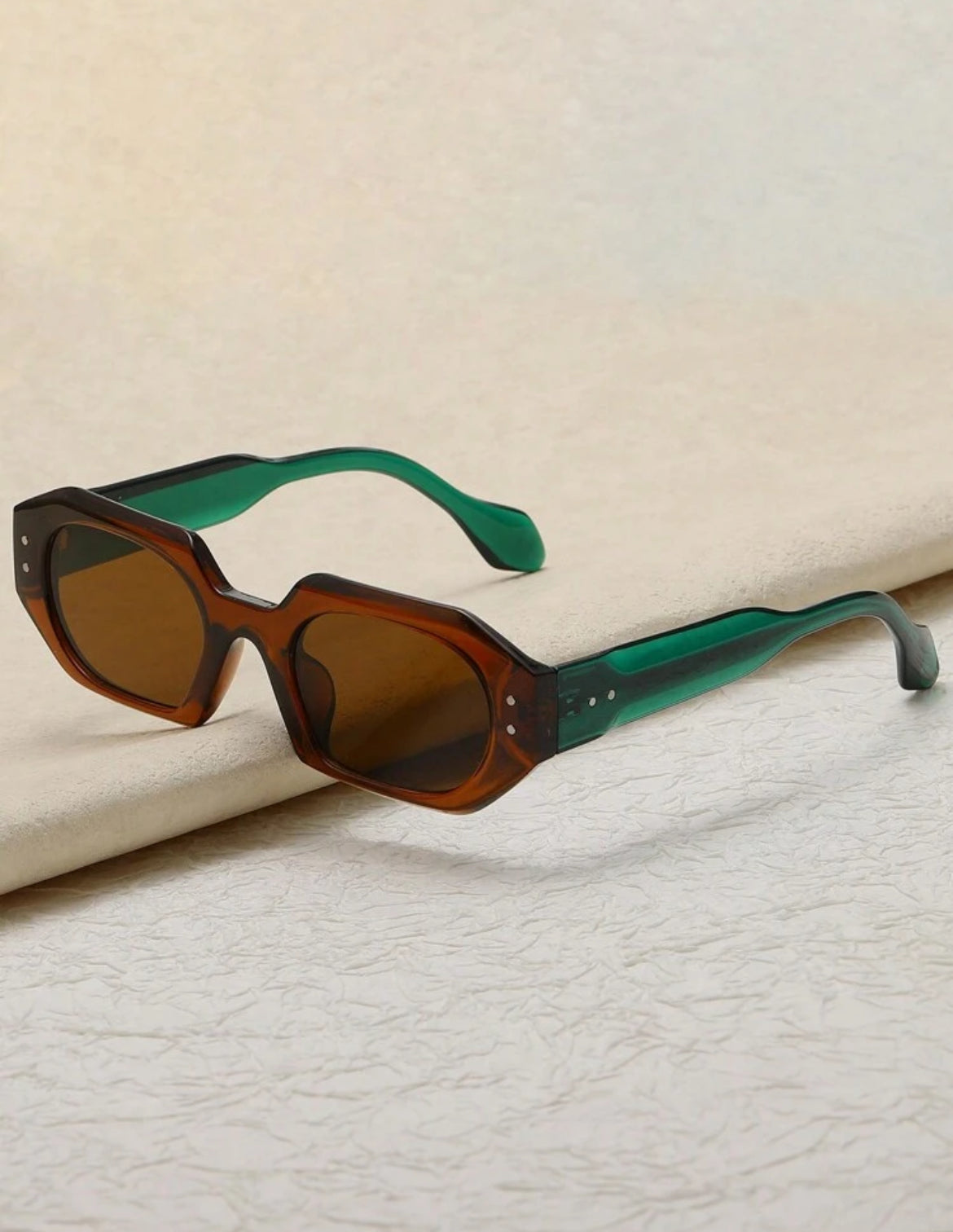 Dual-Tone PC Frame Rivet Fashion Glasses