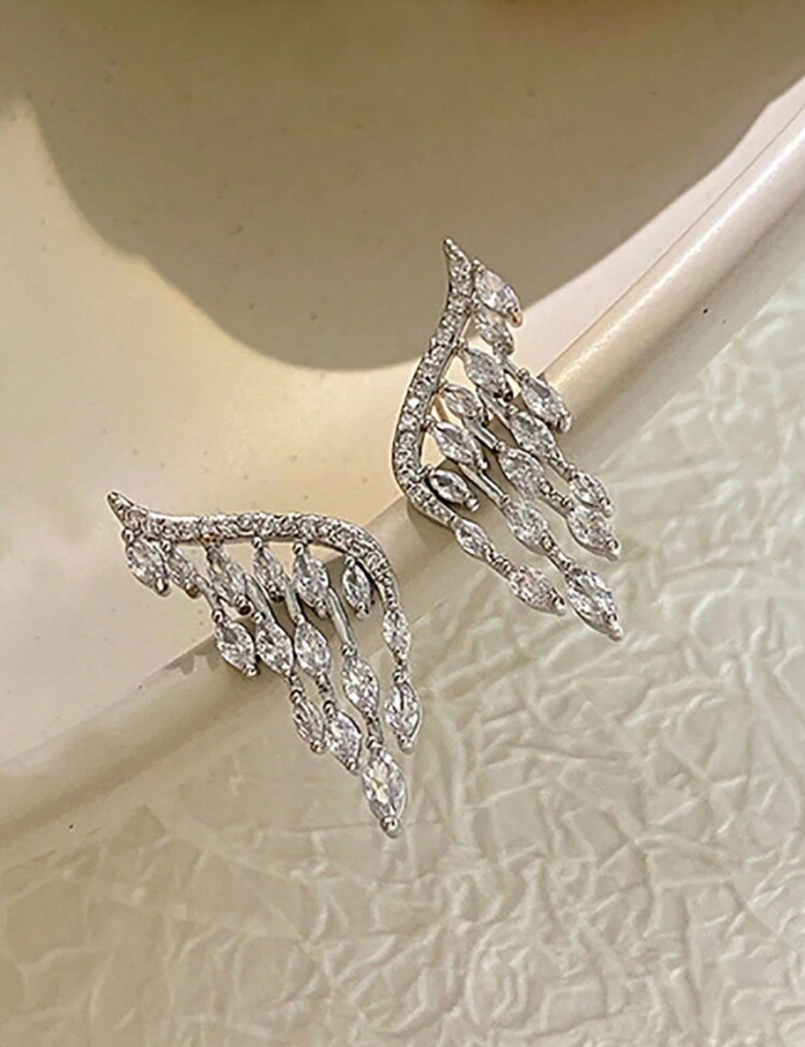 Marquise Shape Cubic Zirconia Dangle Earrings For Women