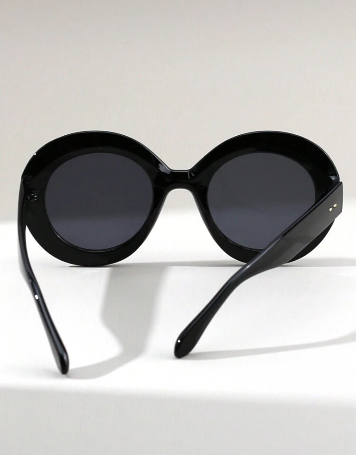 Large Frame Round Black Glasses