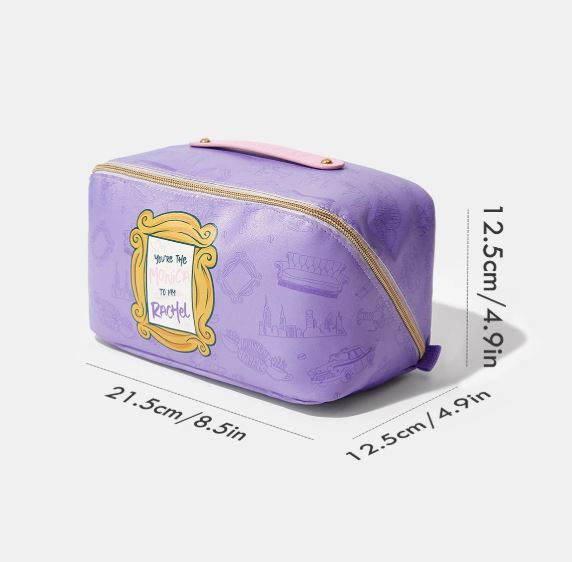 FRIENDS Cartoon & Letter Print Zipper Makeup Bag, Gifts