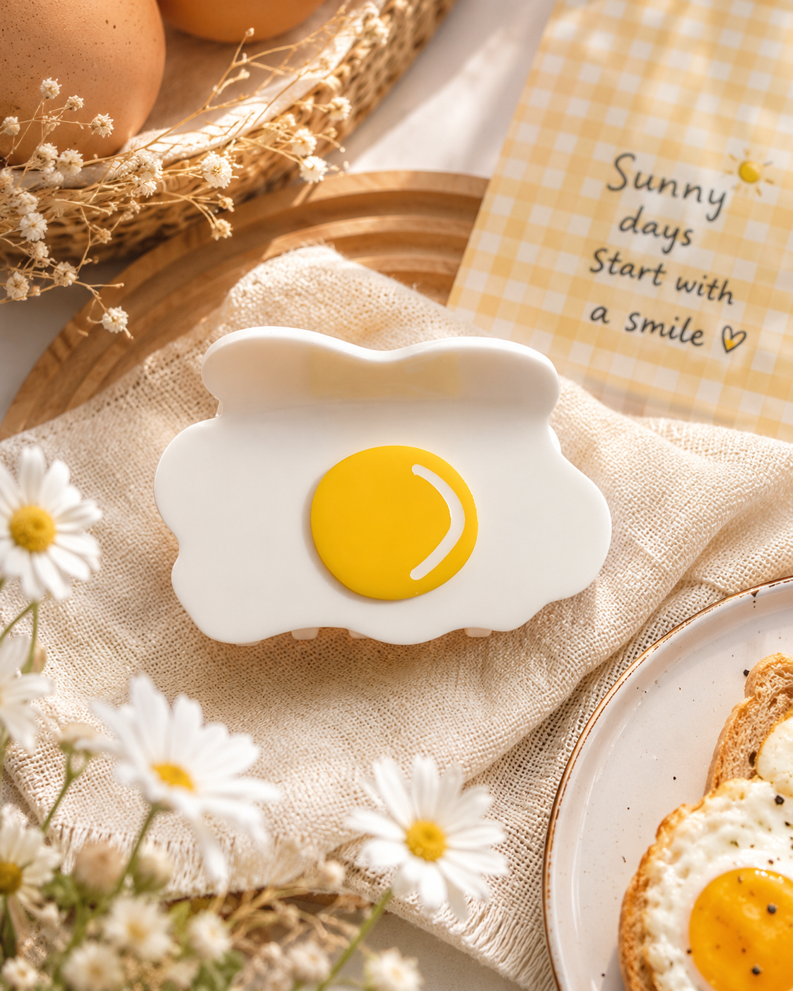 Sunny Egg Hair Claw Clip.gift