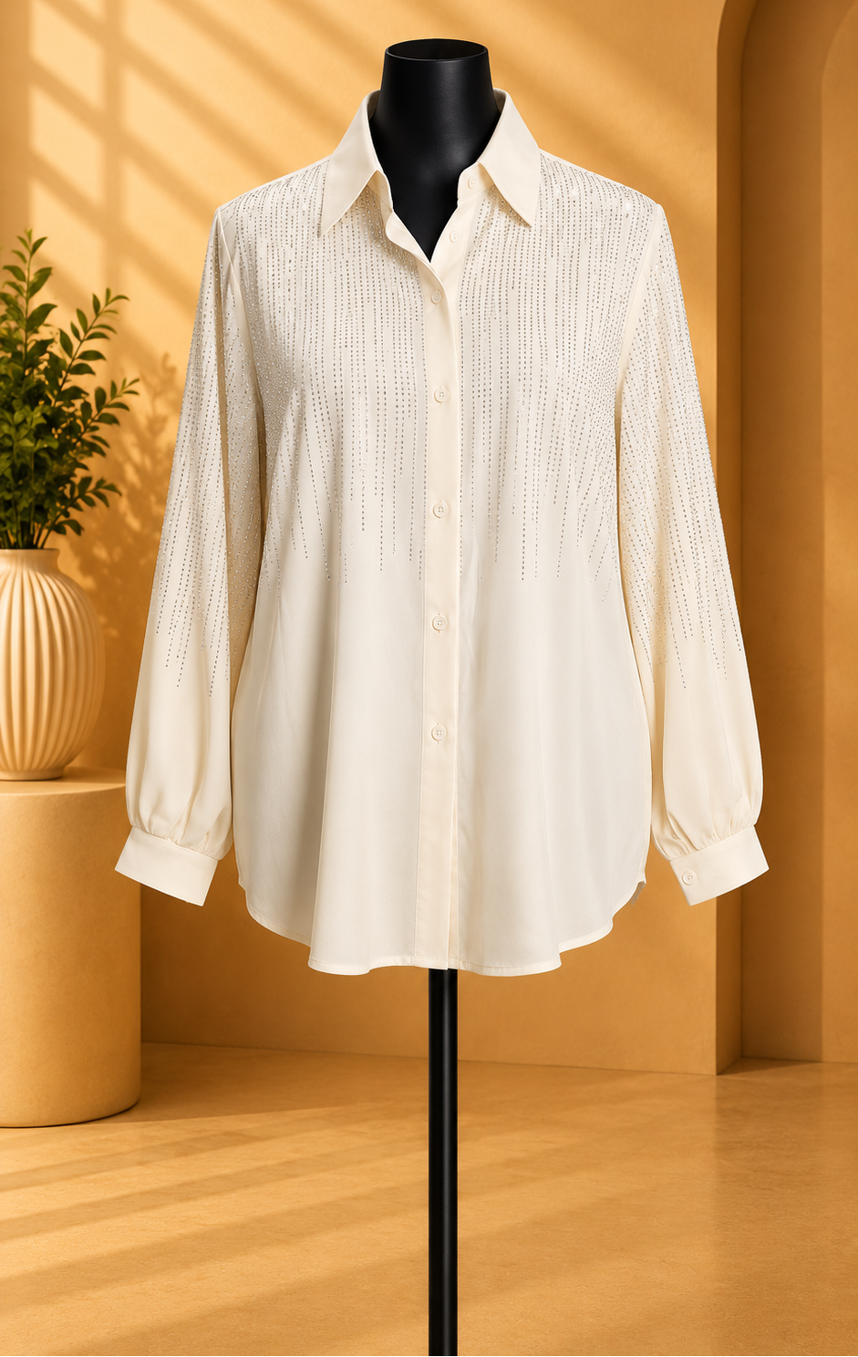 Ivory Cascade Shirt.Size XL/XXL