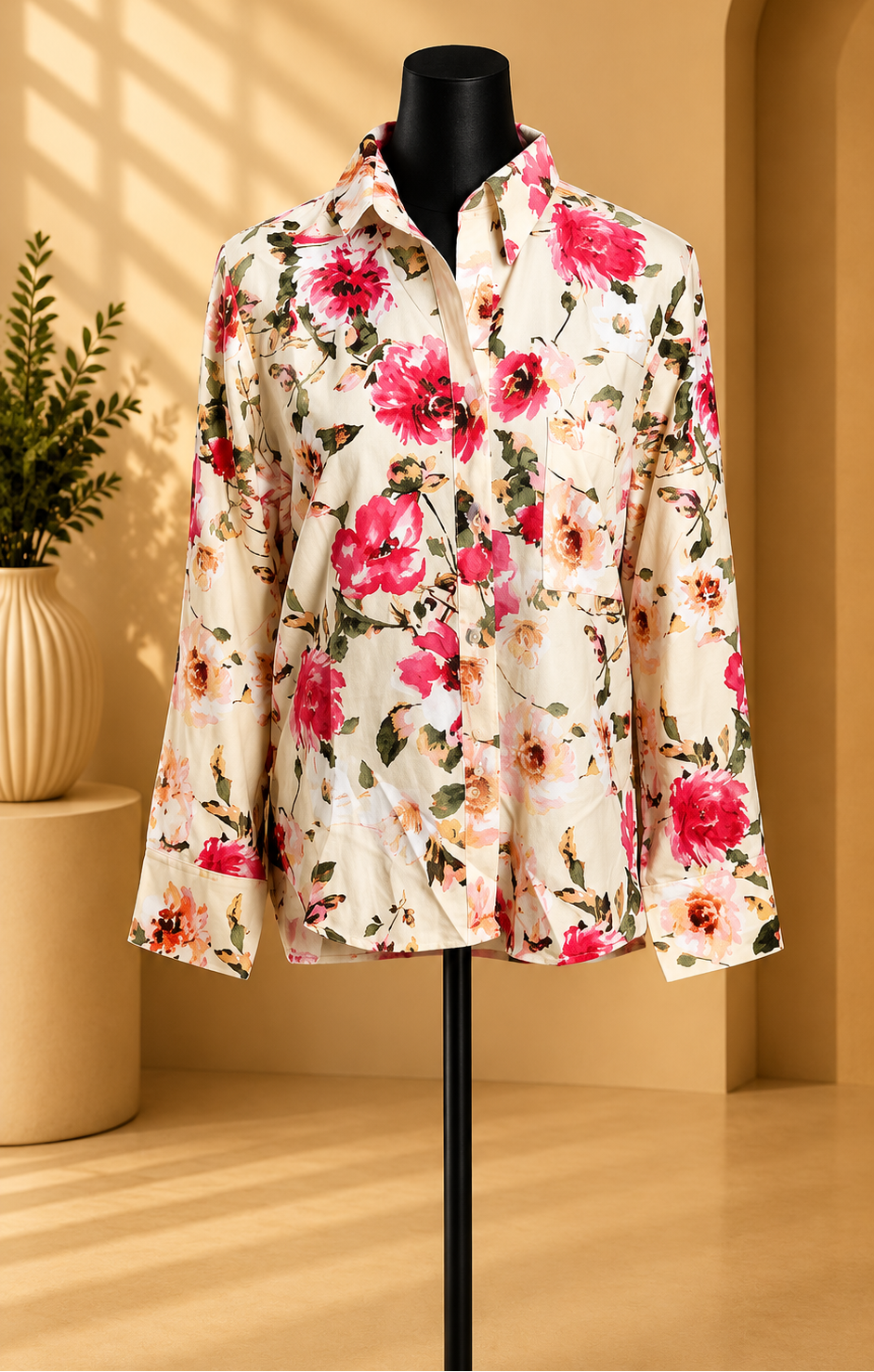 Blossom Garden Shirt.Size L/XL