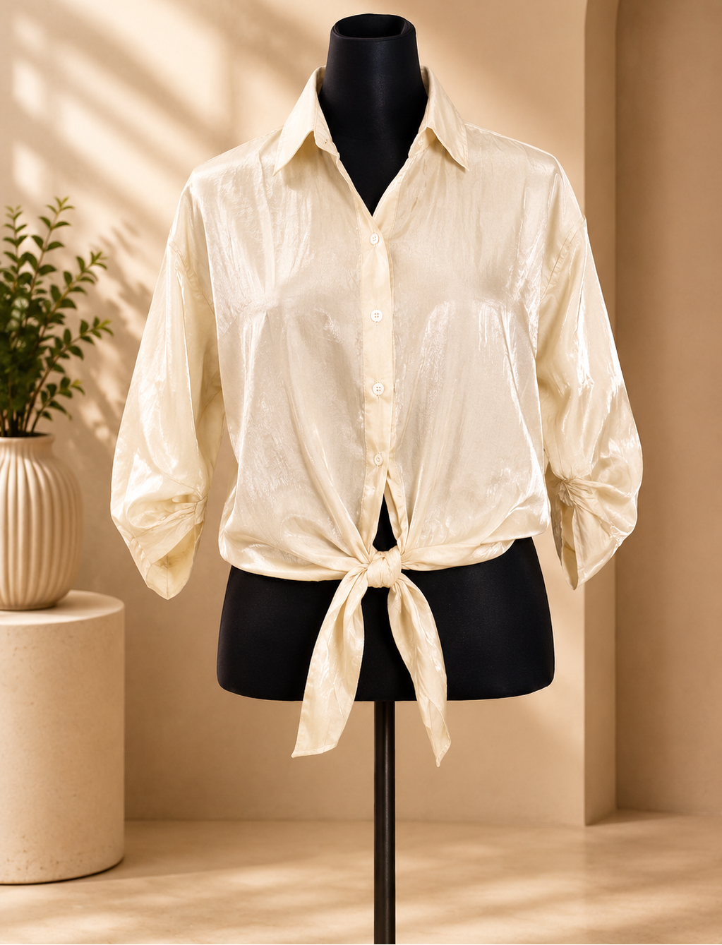 Ivory Glow Shirt. Size M