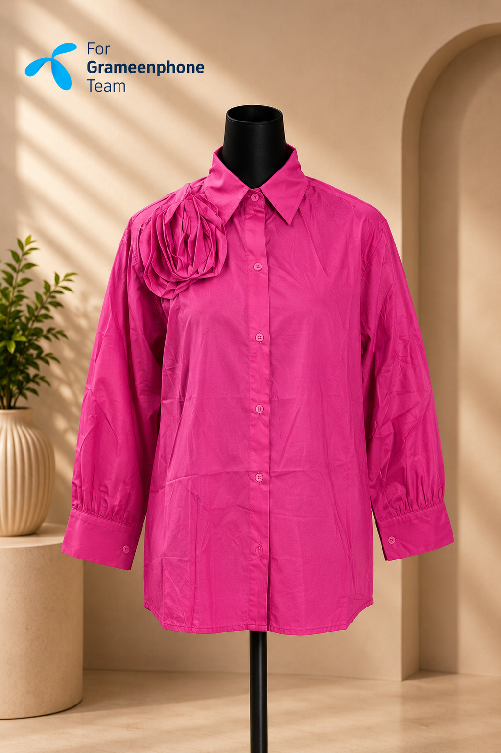 Pink Petal Shirt.Size L