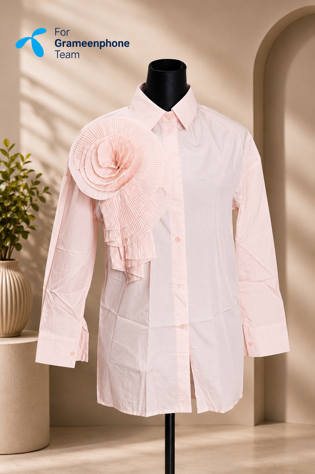 Blush Bloom Shirt. Size L