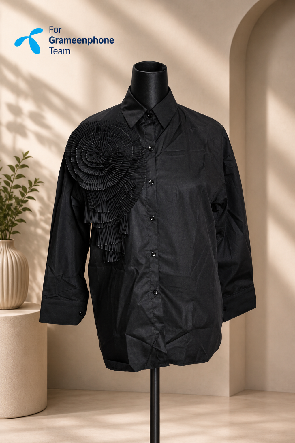 Midnight Bloom Shirt. Size XL