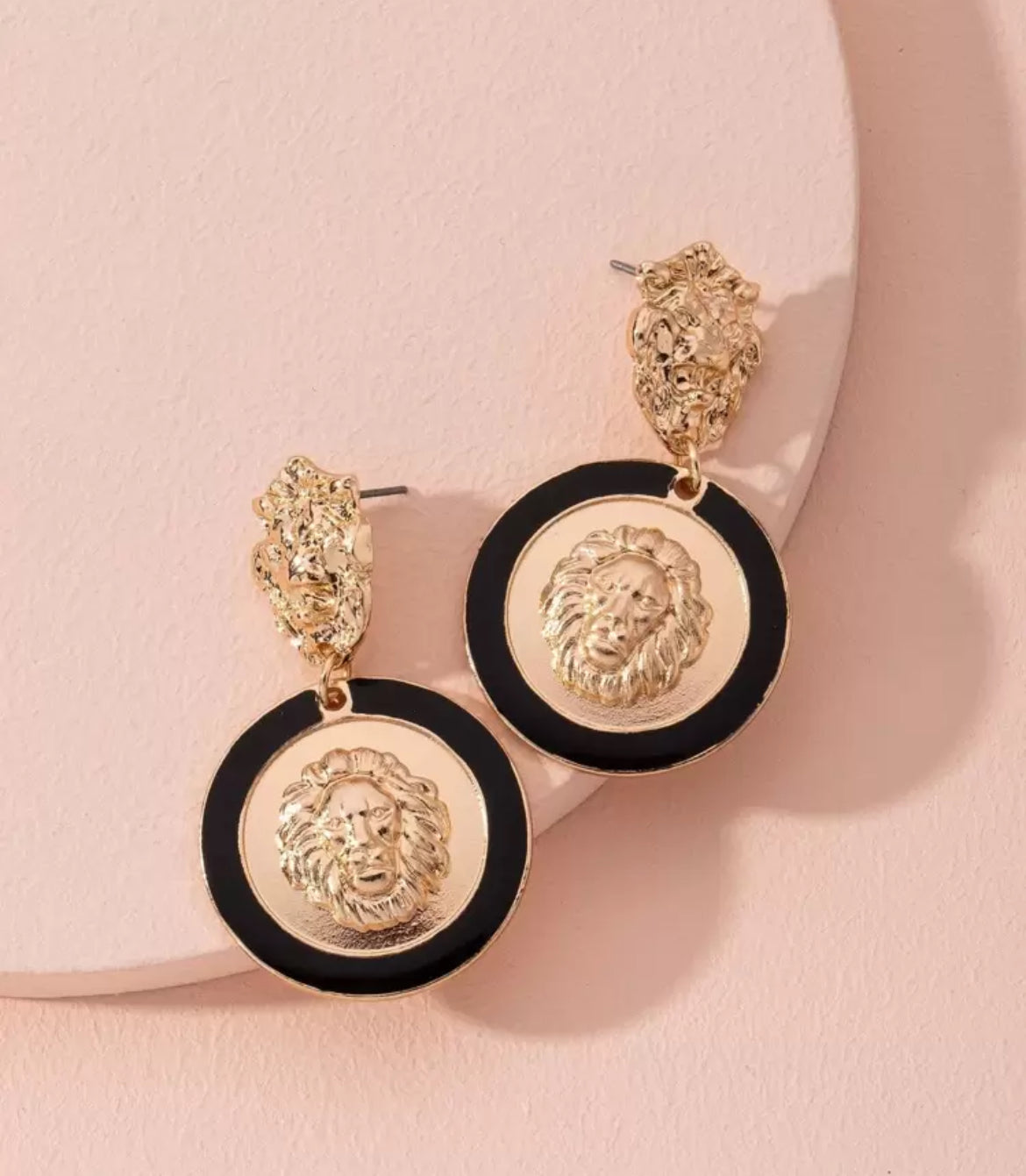 Animal Engraved Drop Earrings