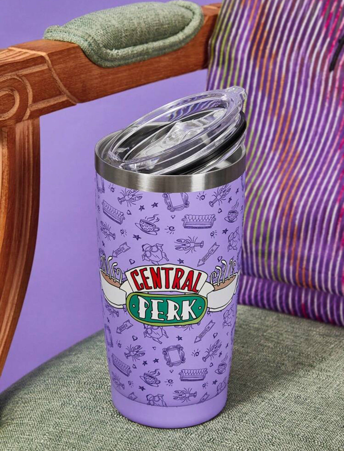 FRIENDS Central Perk Coffee Letter Print Thermal Car Cup/Tumbler, Regular use,Gift