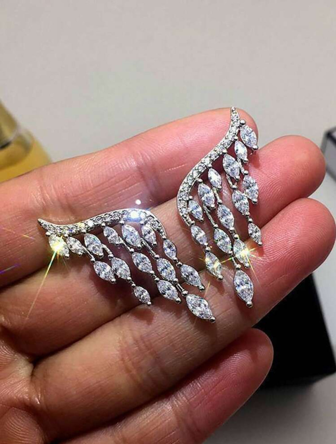Marquise Shape Cubic Zirconia Dangle Earrings For Women