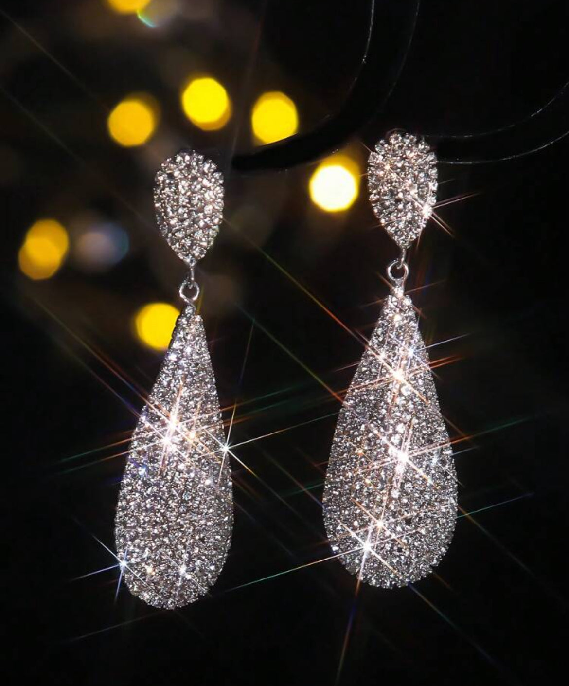 Fashion Glamorous Crystal Earrings Stud Wedding Jewellery
