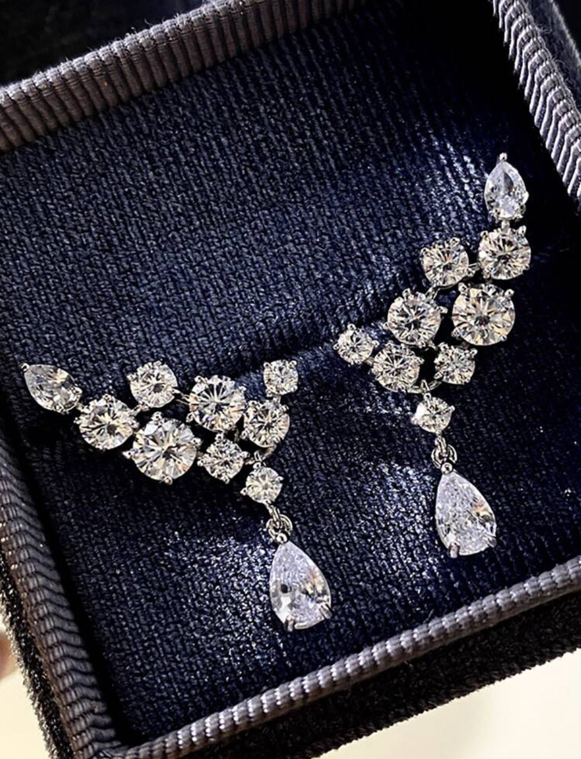 Angle Wing Shape Cubic Zirconia Dangle Earrings For Women