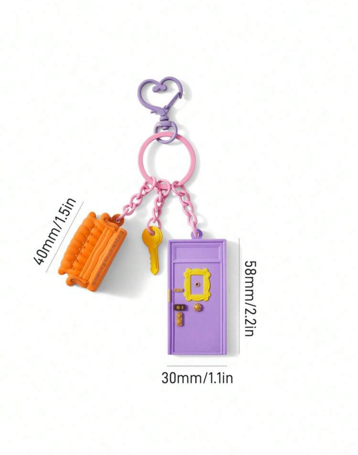 FRIENDS Classic Element Keychain, Bag Hanger, Decoration, Gift